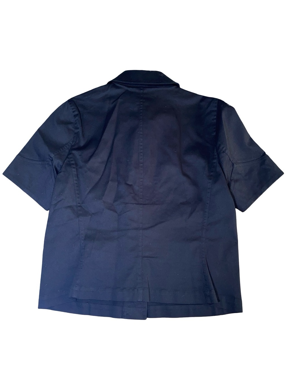 Lauren Ralph Lauren Black Short Sleeve Utility Jacket Blouse Size M⁠ pockets - Picture 3 of 5